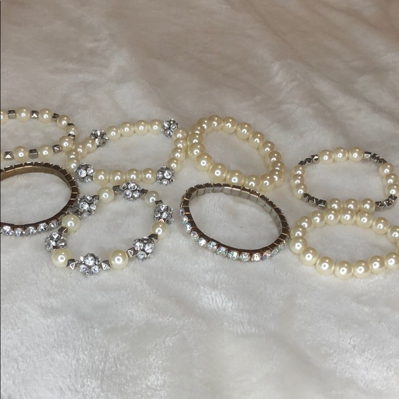 Pearl crystal daimond bracelet with mixing jewelry - Picture 7 of 8